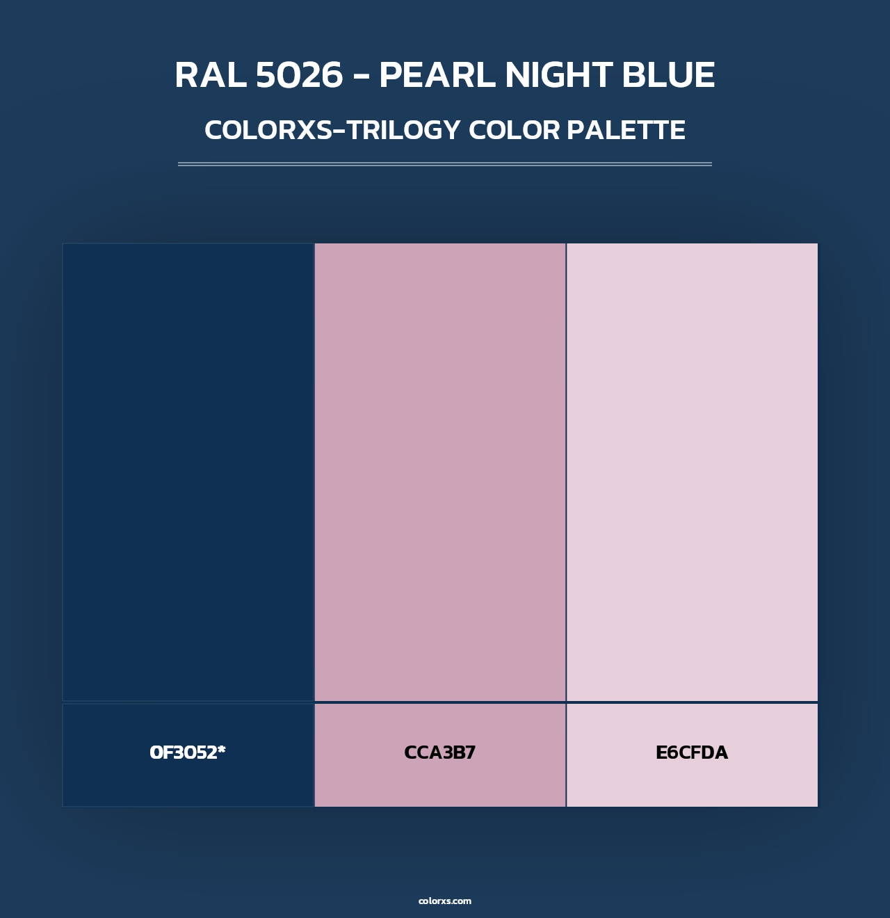 RAL 5026 - Pearl Night Blue - Colorxs Trilogy Palette