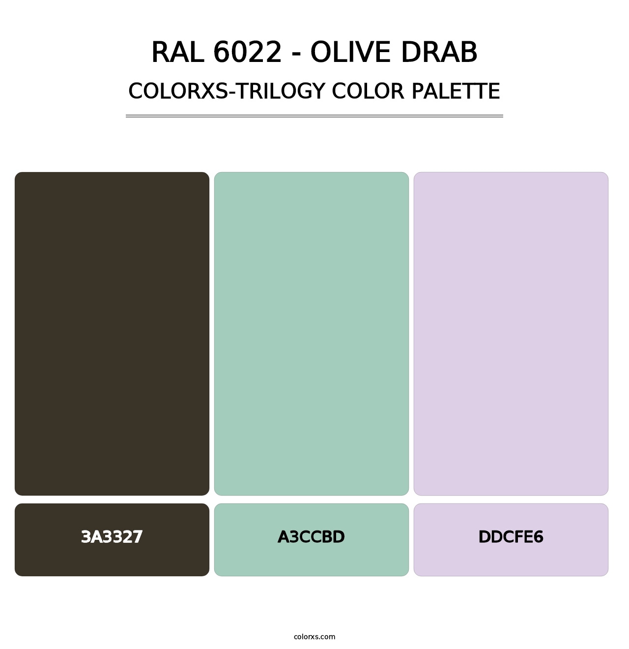 RAL 6022 - Olive Drab - Colorxs Trilogy Palette