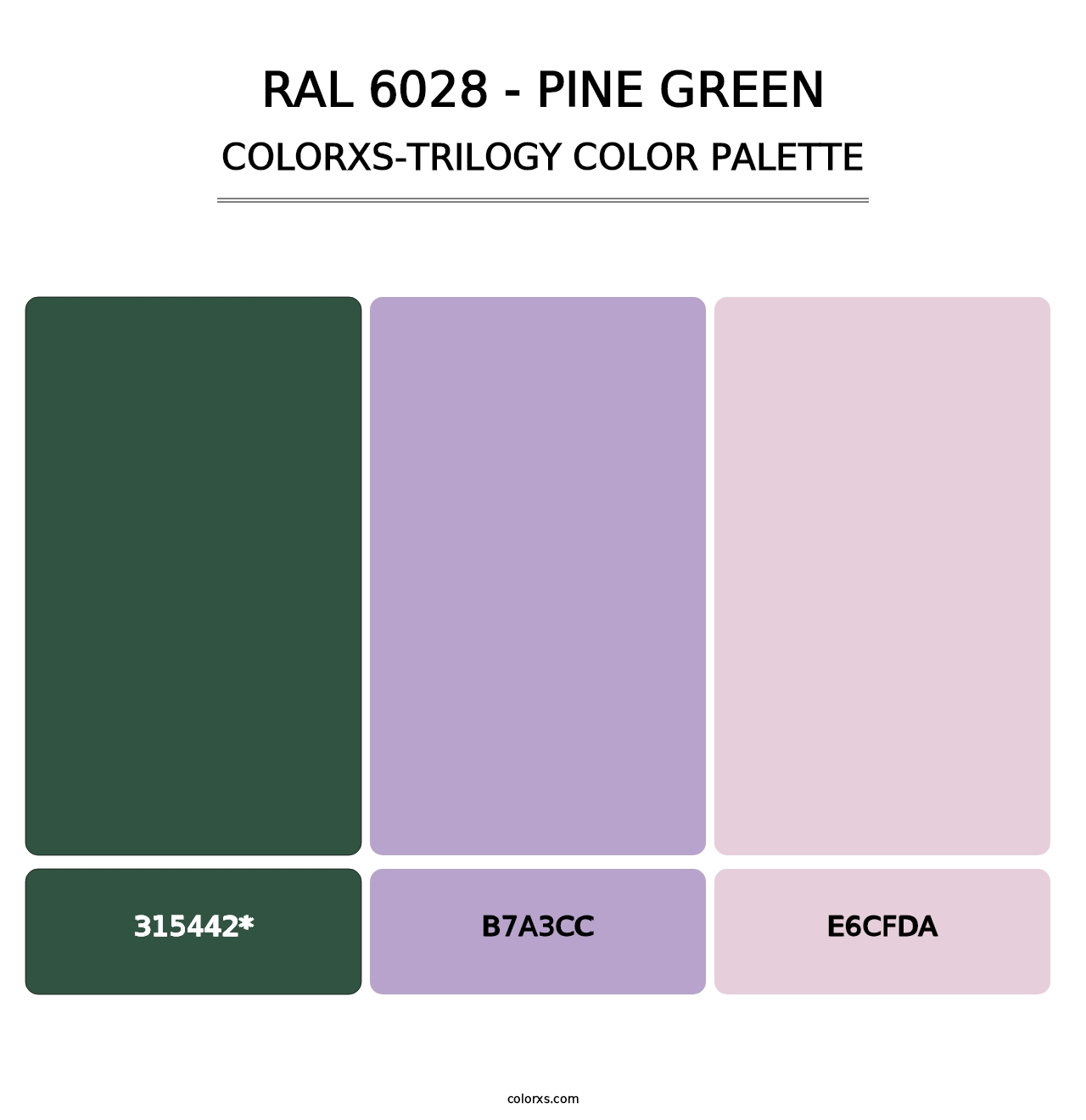 RAL 6028 - Pine Green - Colorxs Trilogy Palette
