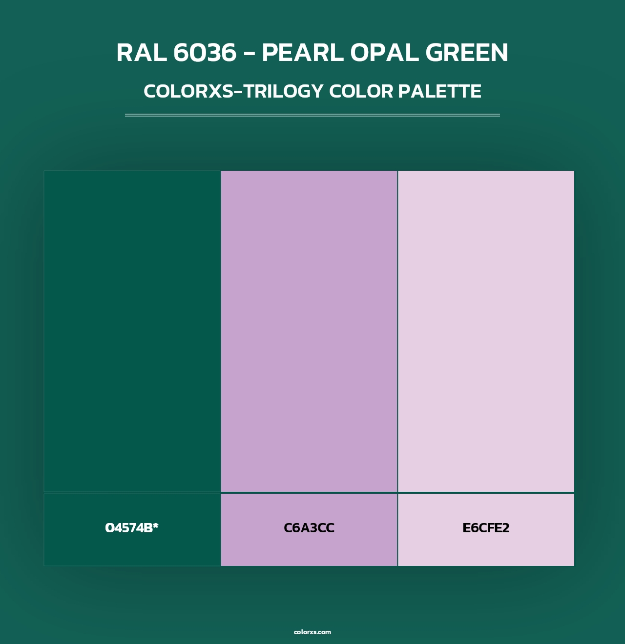 RAL 6036 - Pearl Opal Green - Colorxs Trilogy Palette