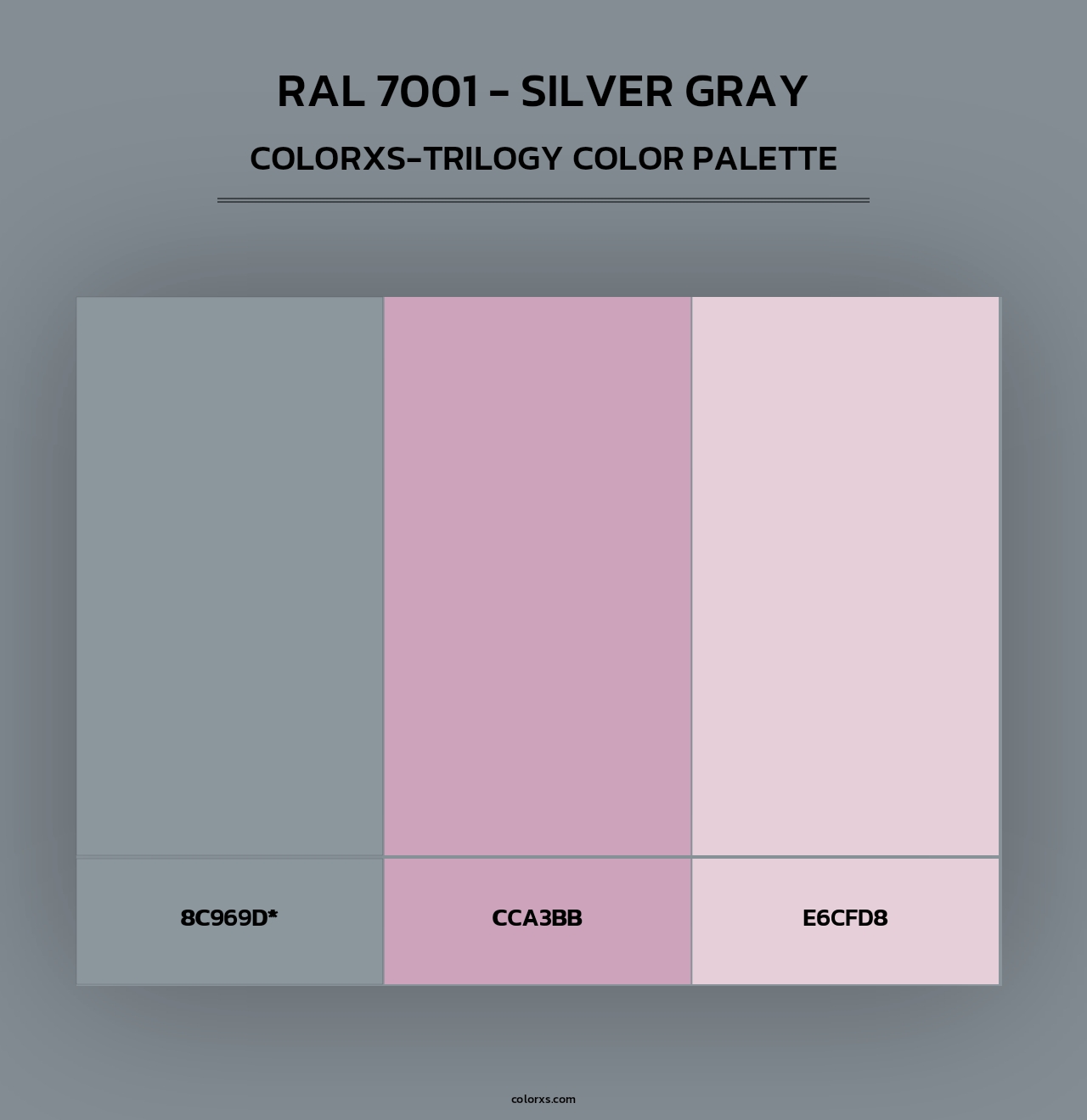RAL 7001 - Silver Gray - Colorxs Trilogy Palette