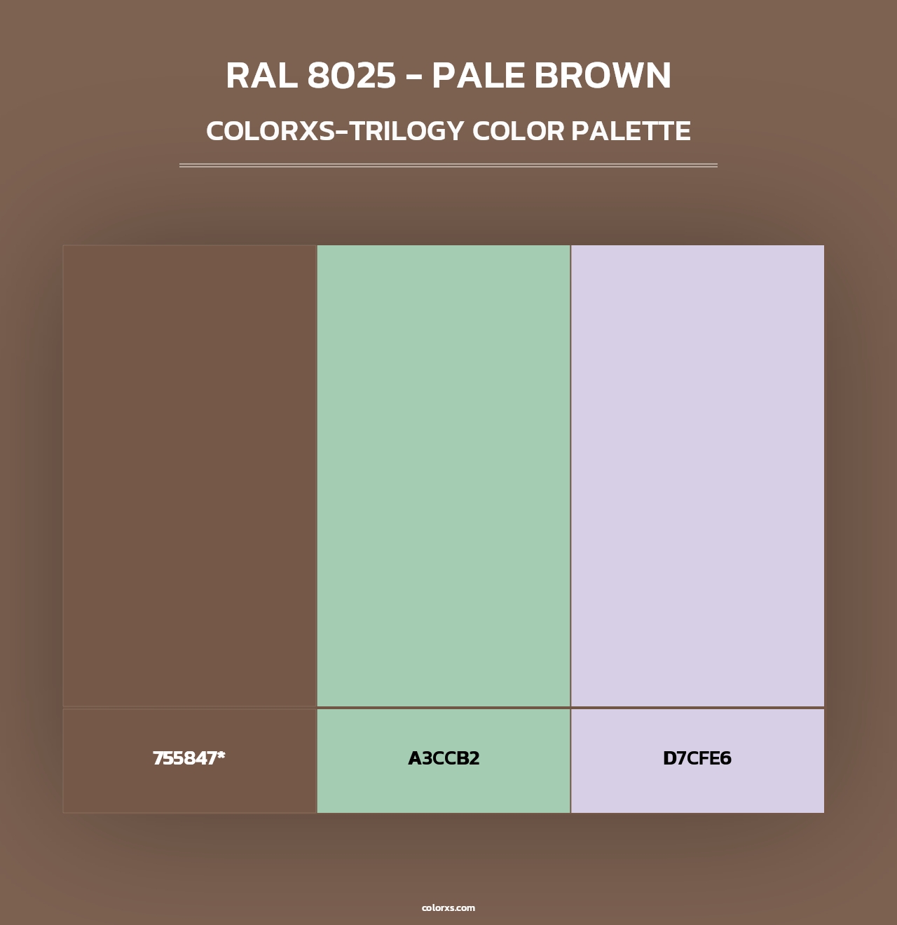 RAL 8025 - Pale Brown - Colorxs Trilogy Palette