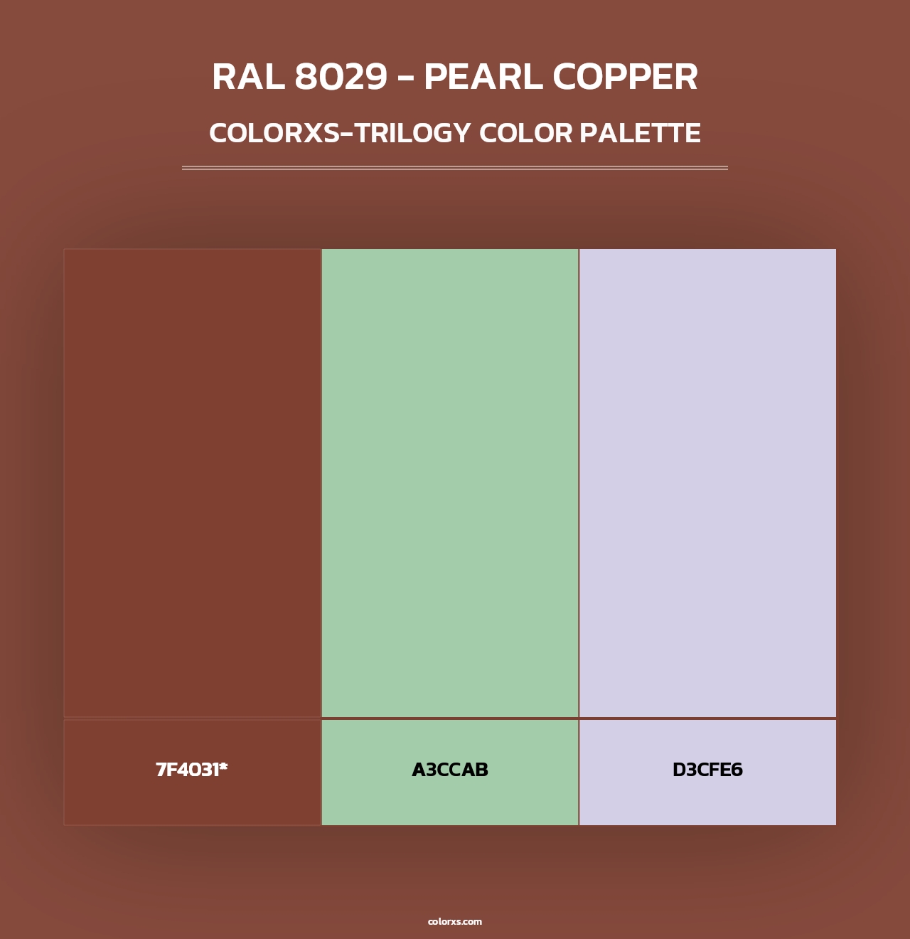 RAL 8029 - Pearl Copper - Colorxs Trilogy Palette