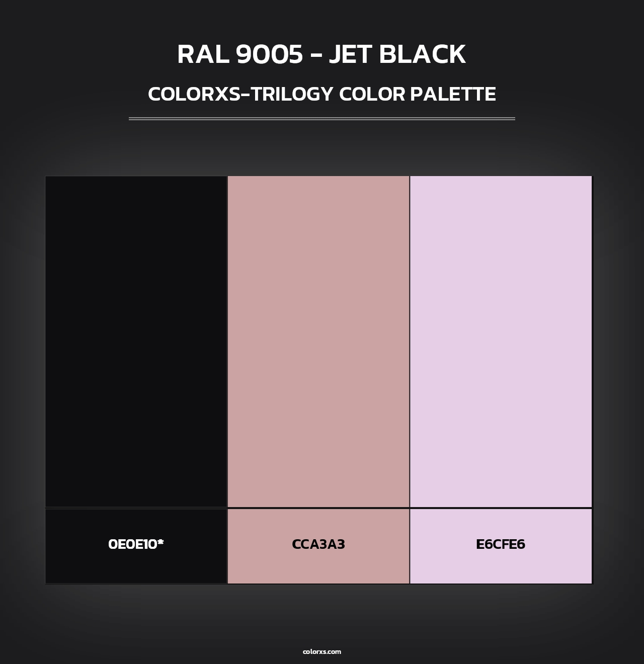 RAL 9005 - Jet Black - Colorxs Trilogy Palette