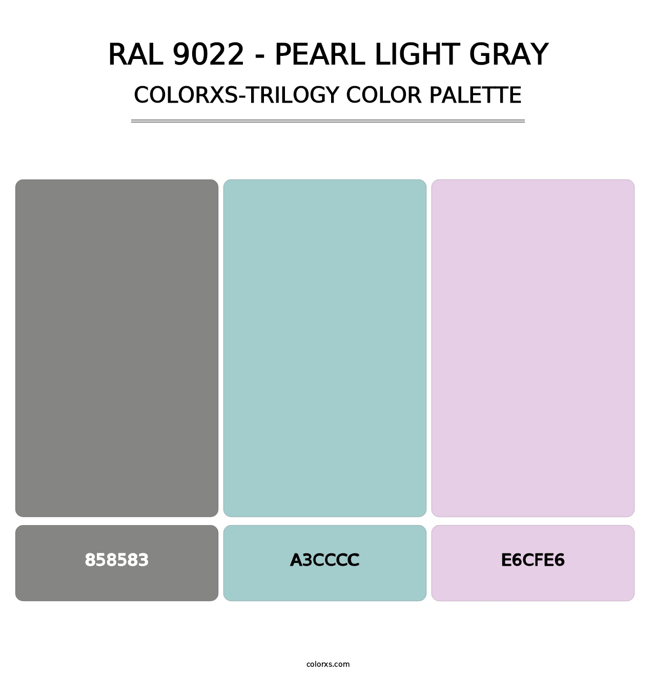 RAL 9022 - Pearl Light Gray - Colorxs Trilogy Palette