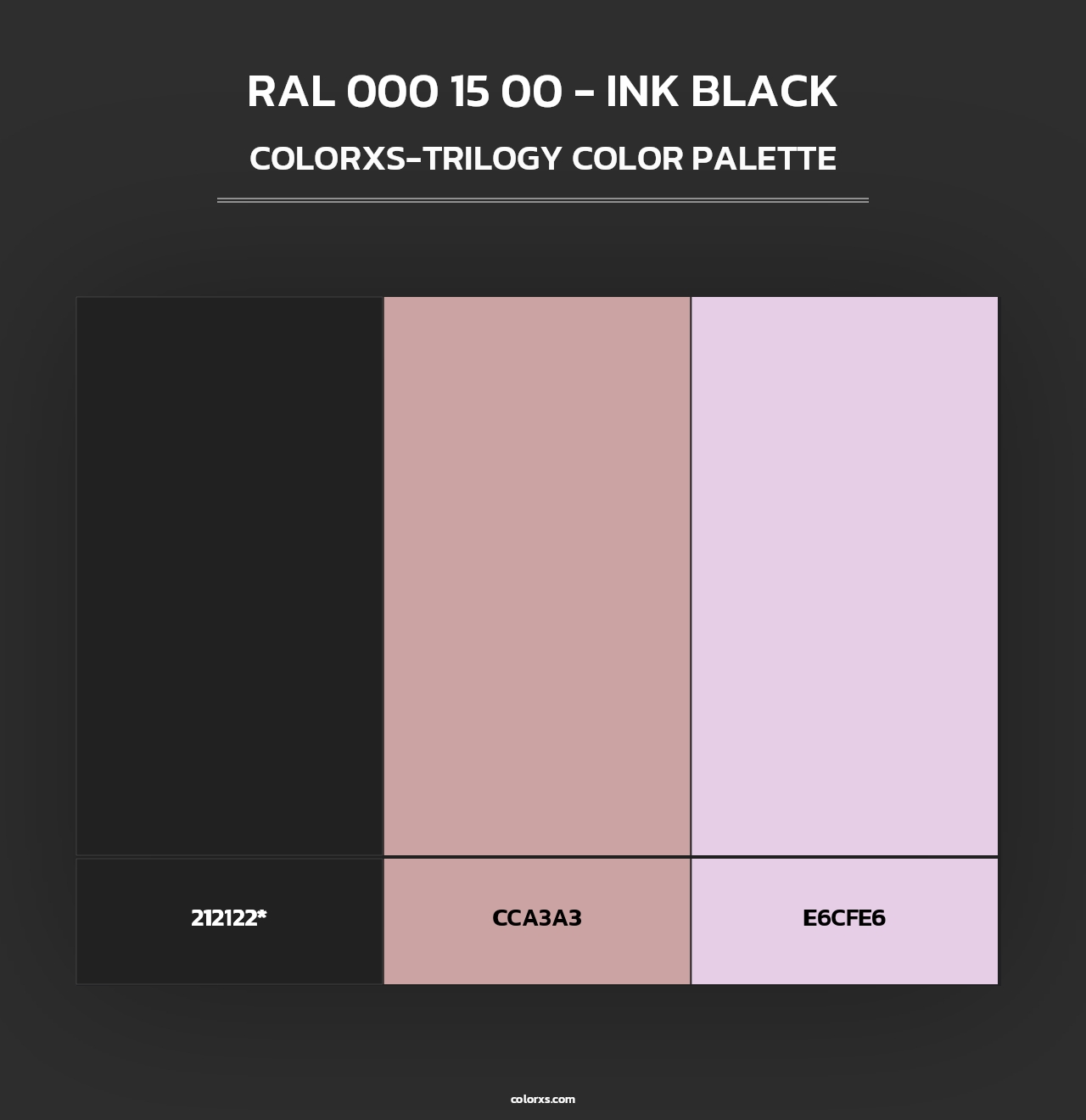 RAL 000 15 00 - Ink Black - Colorxs Trilogy Palette