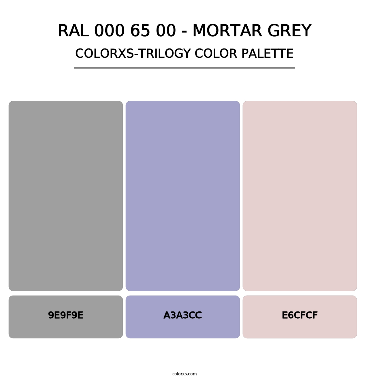 RAL 000 65 00 - Mortar Grey - Colorxs Trilogy Palette