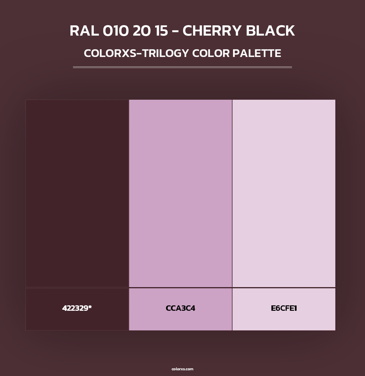 RAL 010 20 15 - Cherry Black - Colorxs Trilogy Palette
