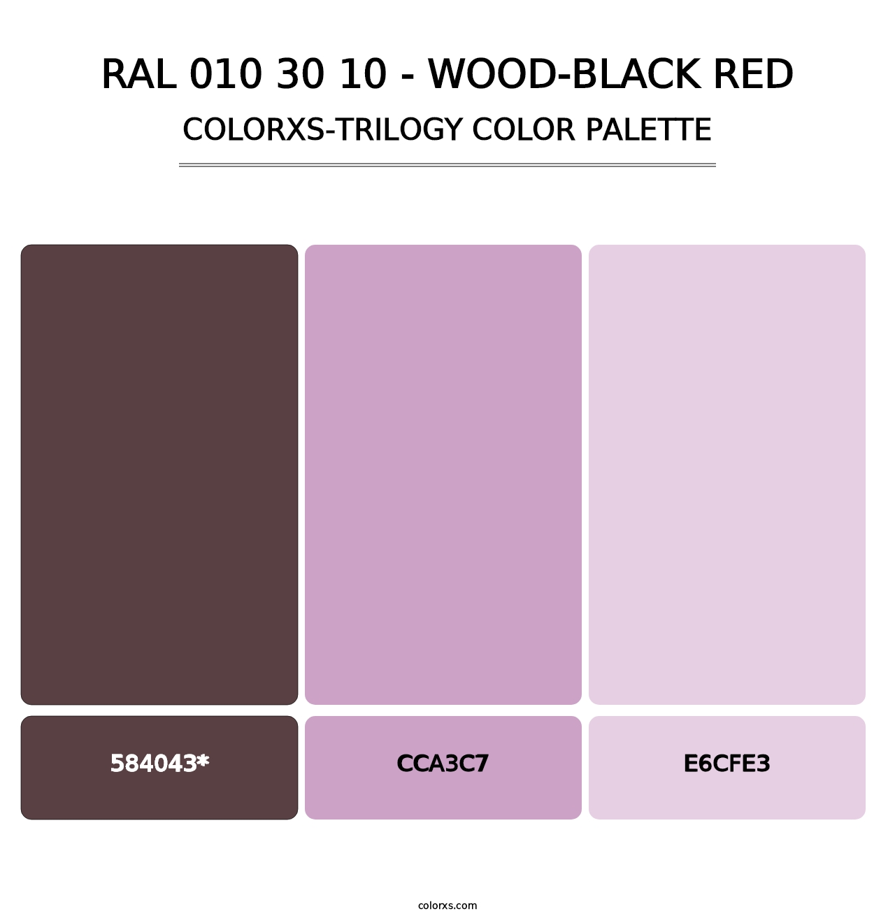 RAL 010 30 10 - Wood-Black Red - Colorxs Trilogy Palette
