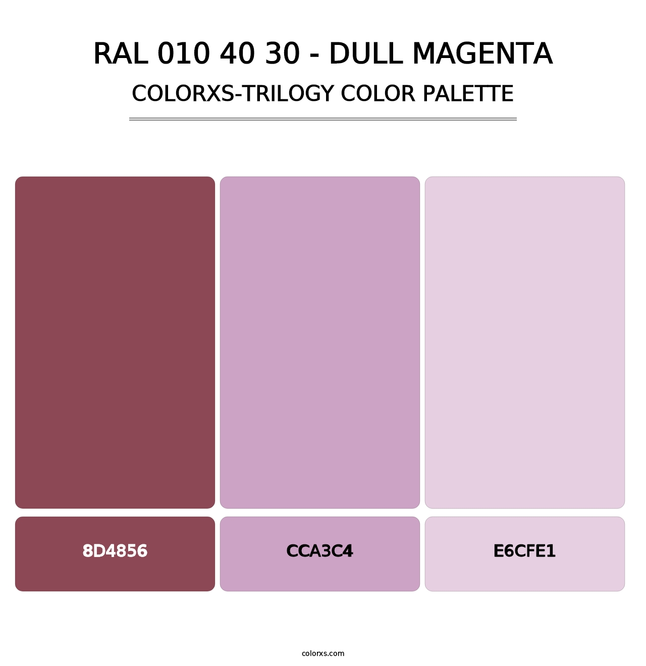 RAL 010 40 30 - Dull Magenta - Colorxs Trilogy Palette