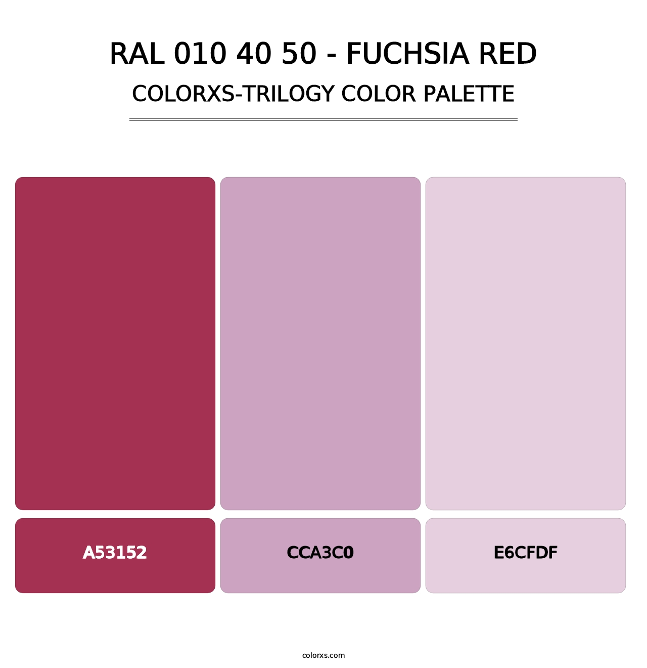 RAL 010 40 50 - Fuchsia Red - Colorxs Trilogy Palette