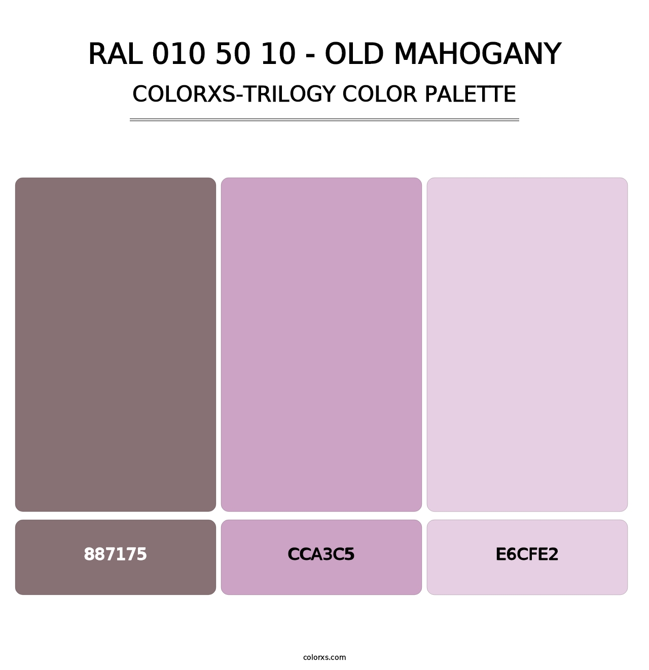 RAL 010 50 10 - Old Mahogany - Colorxs Trilogy Palette