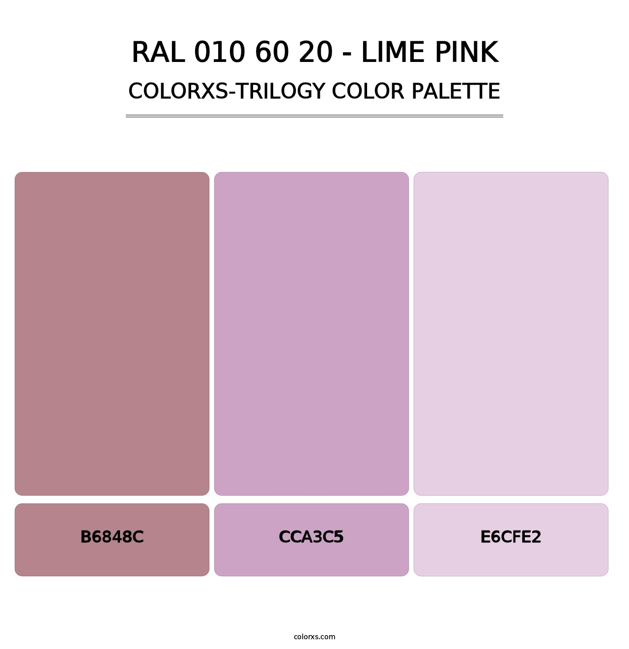 RAL 010 60 20 - Lime Pink - Colorxs Trilogy Palette