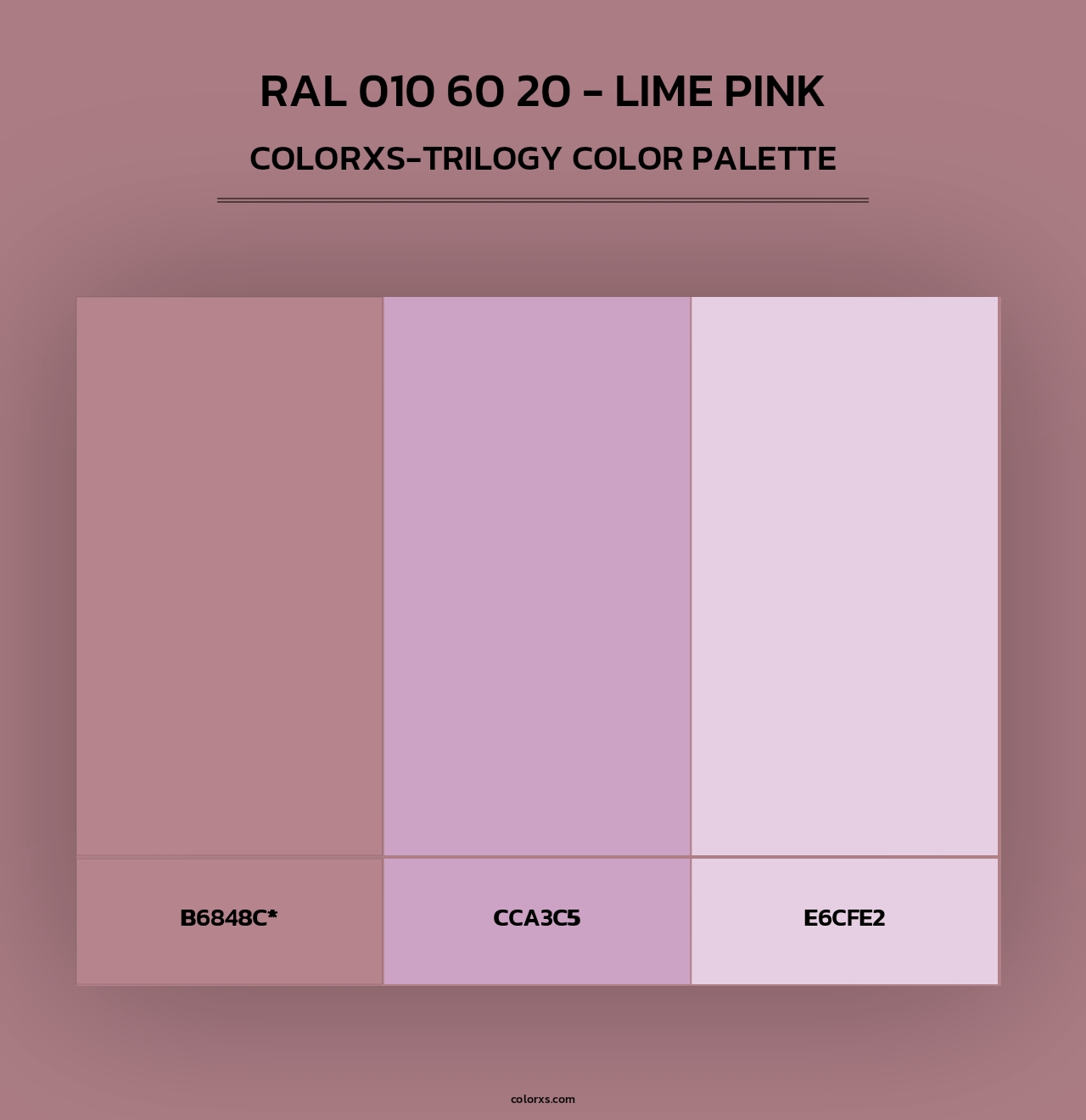 RAL 010 60 20 - Lime Pink - Colorxs Trilogy Palette