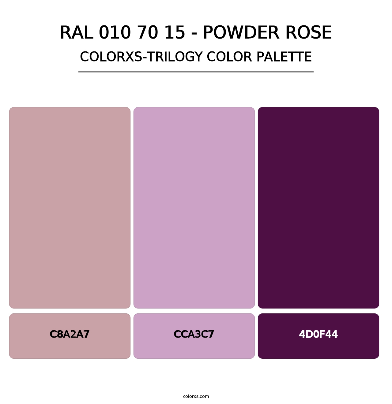 RAL 010 70 15 - Powder Rose - Colorxs Trilogy Palette