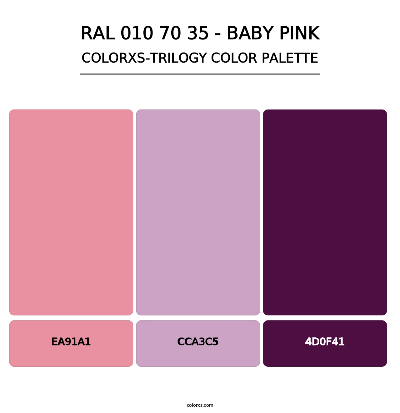 RAL 010 70 35 - Baby Pink - Colorxs Trilogy Palette