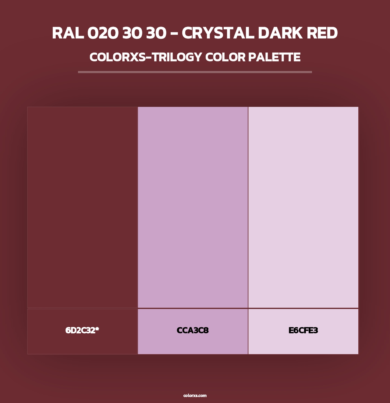 RAL 020 30 30 - Crystal Dark Red - Colorxs Trilogy Palette
