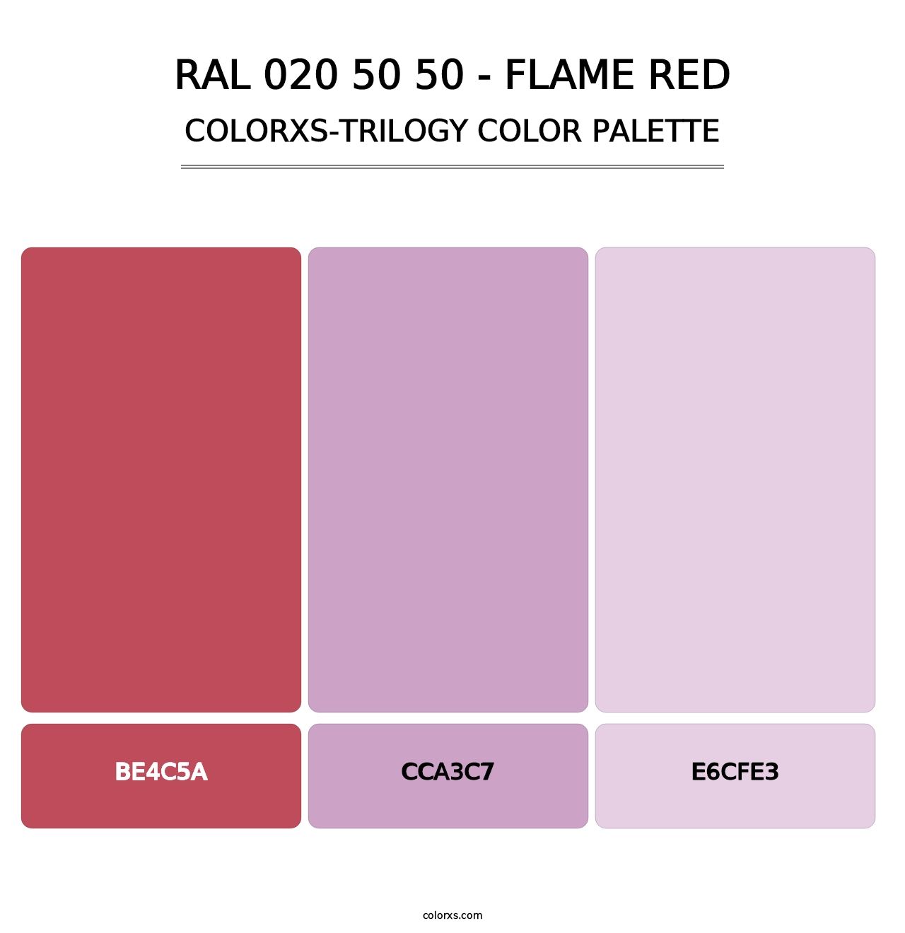 RAL 020 50 50 - Flame Red - Colorxs Trilogy Palette