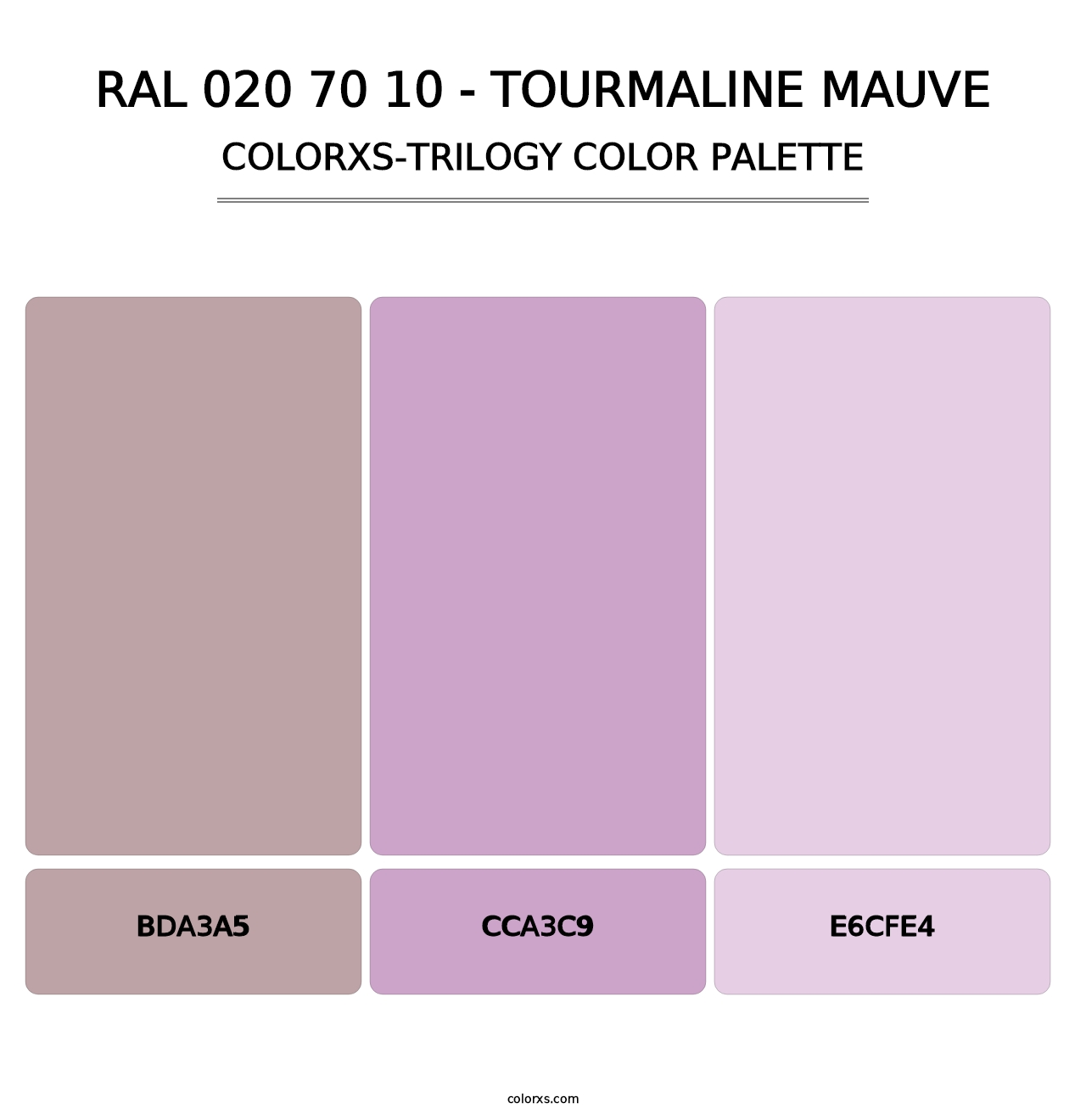RAL 020 70 10 - Tourmaline Mauve - Colorxs Trilogy Palette