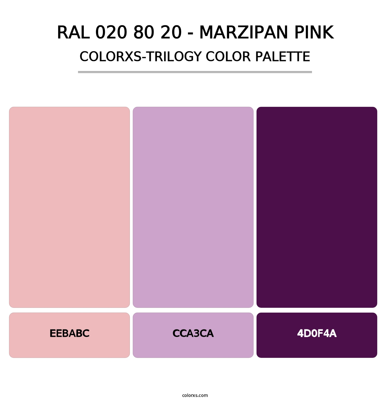 RAL 020 80 20 - Marzipan Pink - Colorxs Trilogy Palette