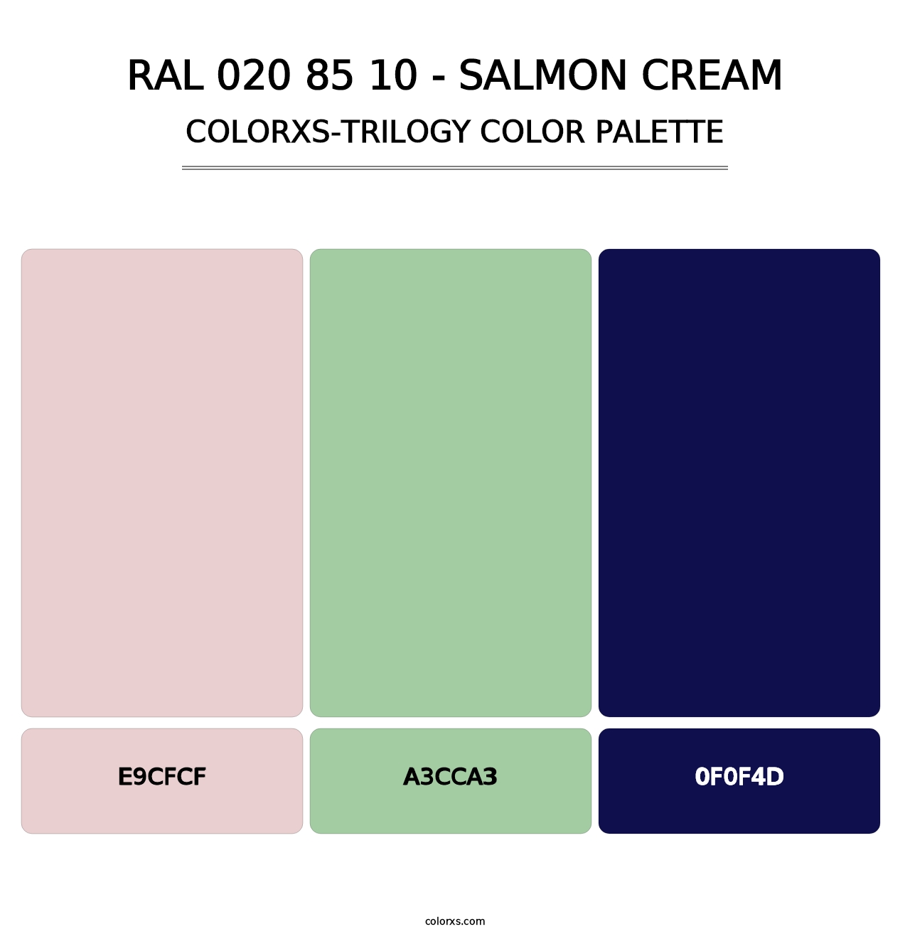 RAL 020 85 10 - Salmon Cream - Colorxs Trilogy Palette