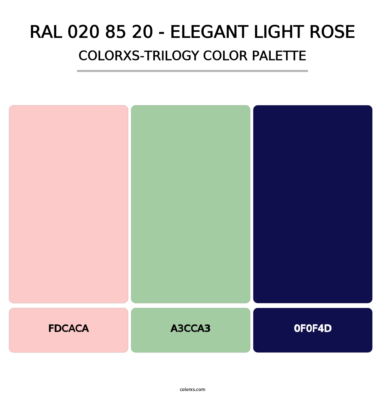 RAL 020 85 20 - Elegant Light Rose - Colorxs Trilogy Palette