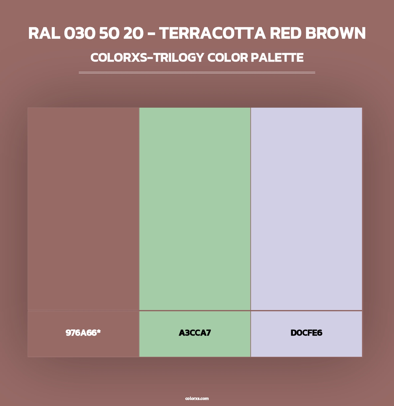 RAL 030 50 20 - Terracotta Red Brown - Colorxs Trilogy Palette