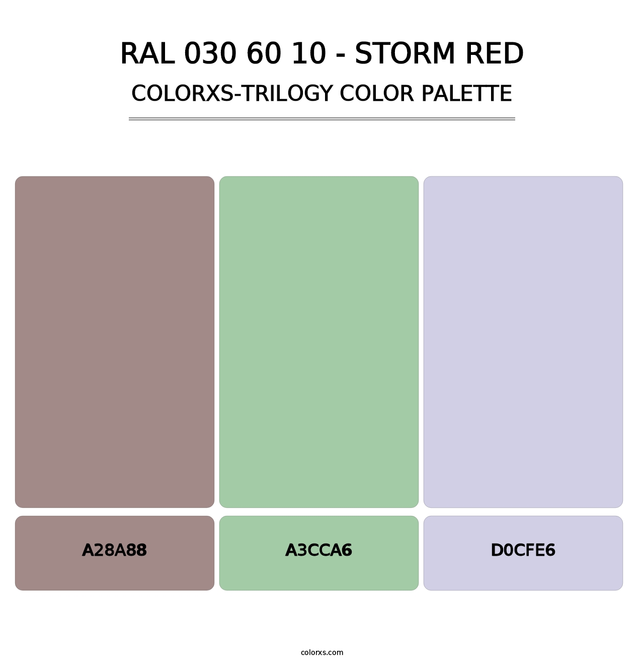 RAL 030 60 10 - Storm Red - Colorxs Trilogy Palette