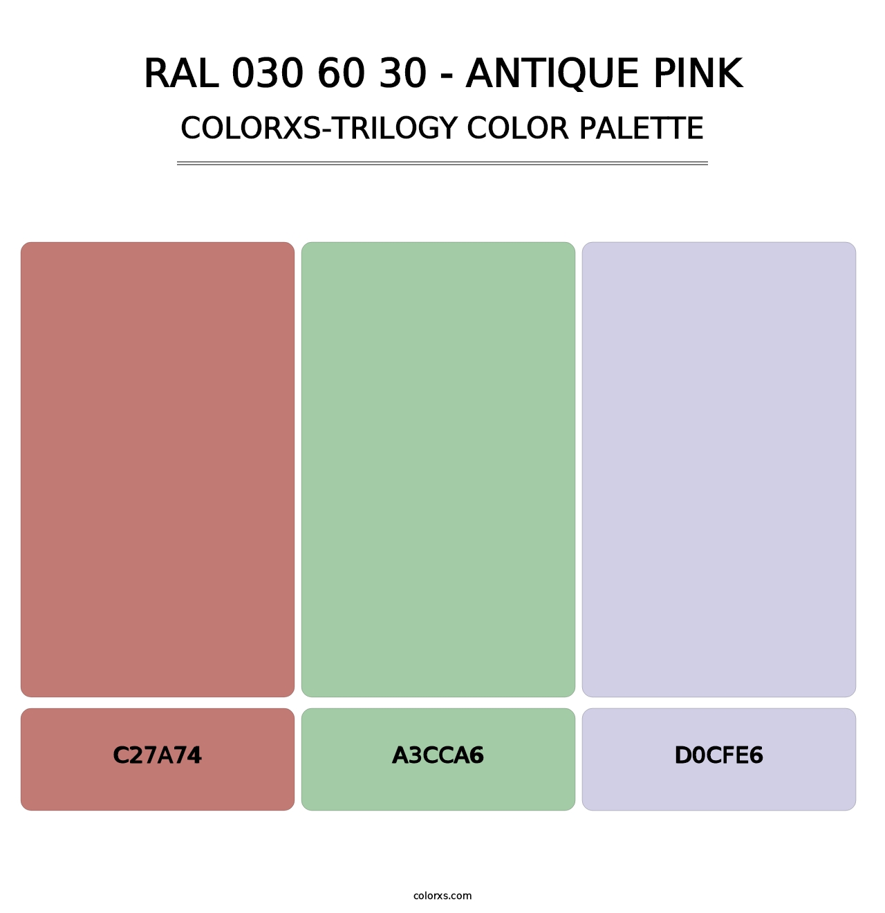 RAL 030 60 30 - Antique Pink - Colorxs Trilogy Palette
