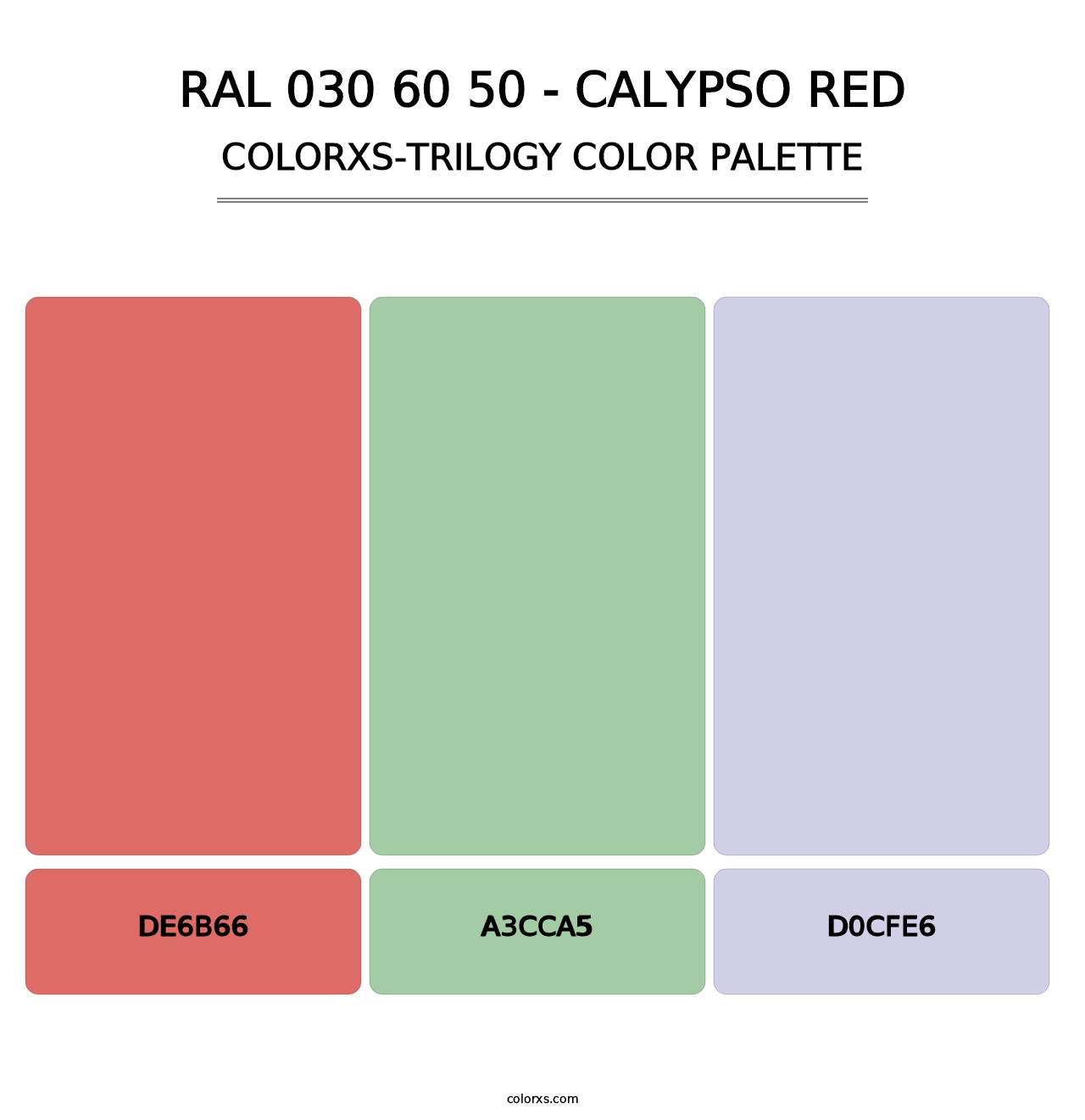 RAL 030 60 50 - Calypso Red - Colorxs Trilogy Palette