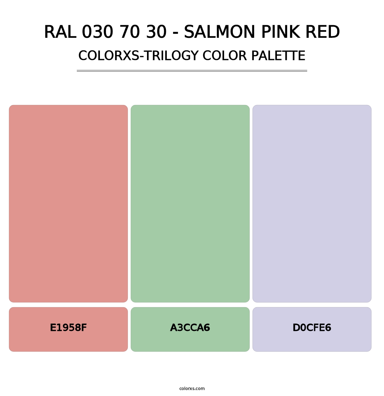 RAL 030 70 30 - Salmon Pink Red - Colorxs Trilogy Palette