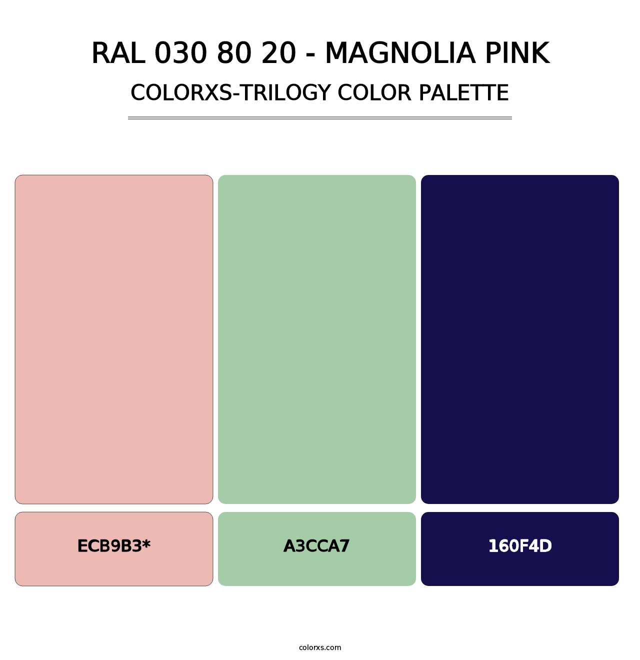 RAL 030 80 20 - Magnolia Pink - Colorxs Trilogy Palette