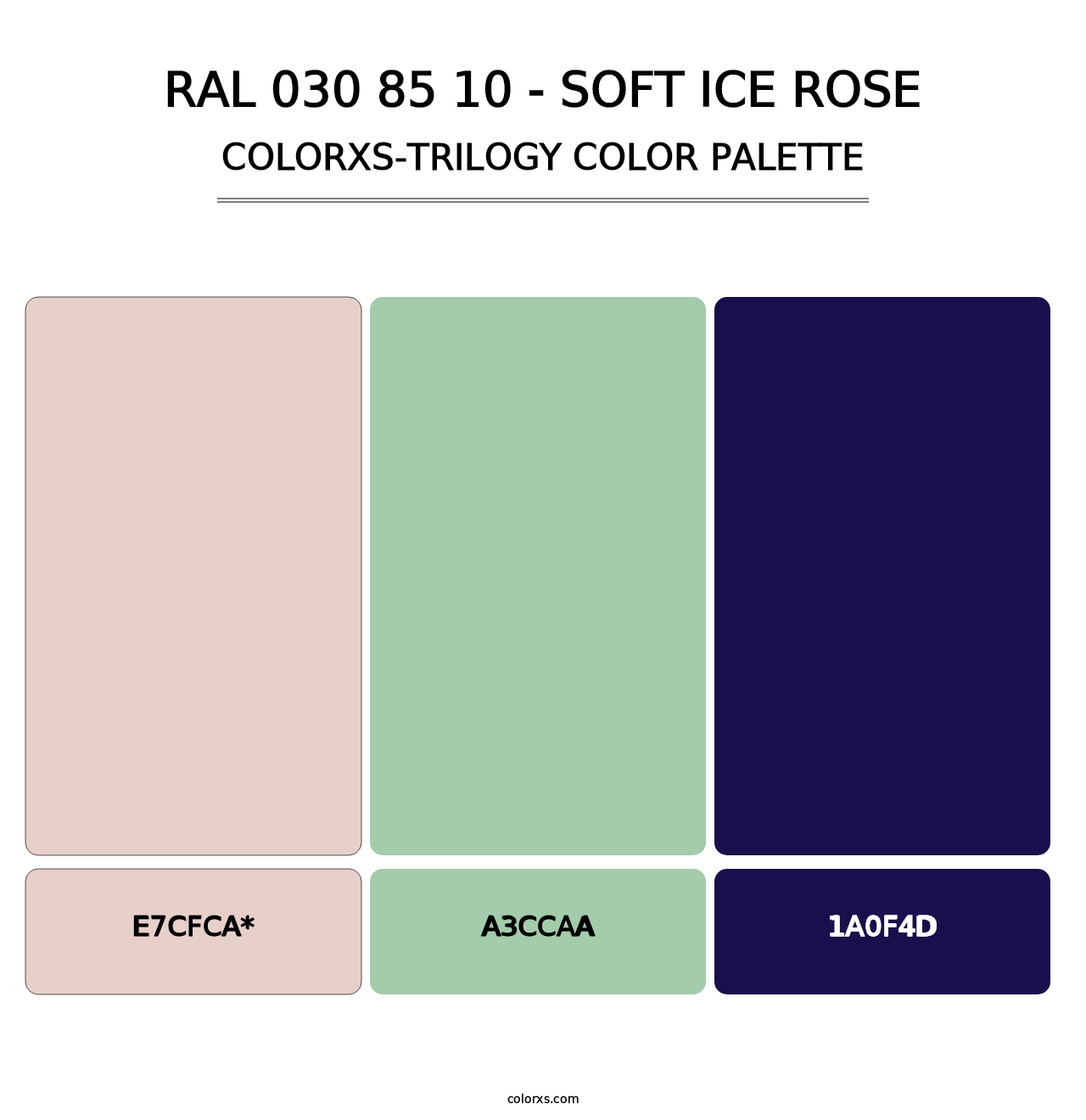 RAL 030 85 10 - Soft Ice Rose - Colorxs Trilogy Palette