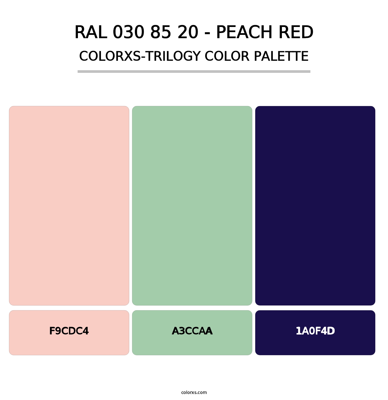 RAL 030 85 20 - Peach Red - Colorxs Trilogy Palette