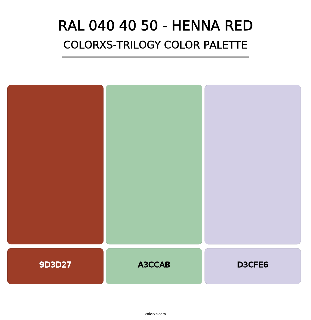 RAL 040 40 50 - Henna Red - Colorxs Trilogy Palette