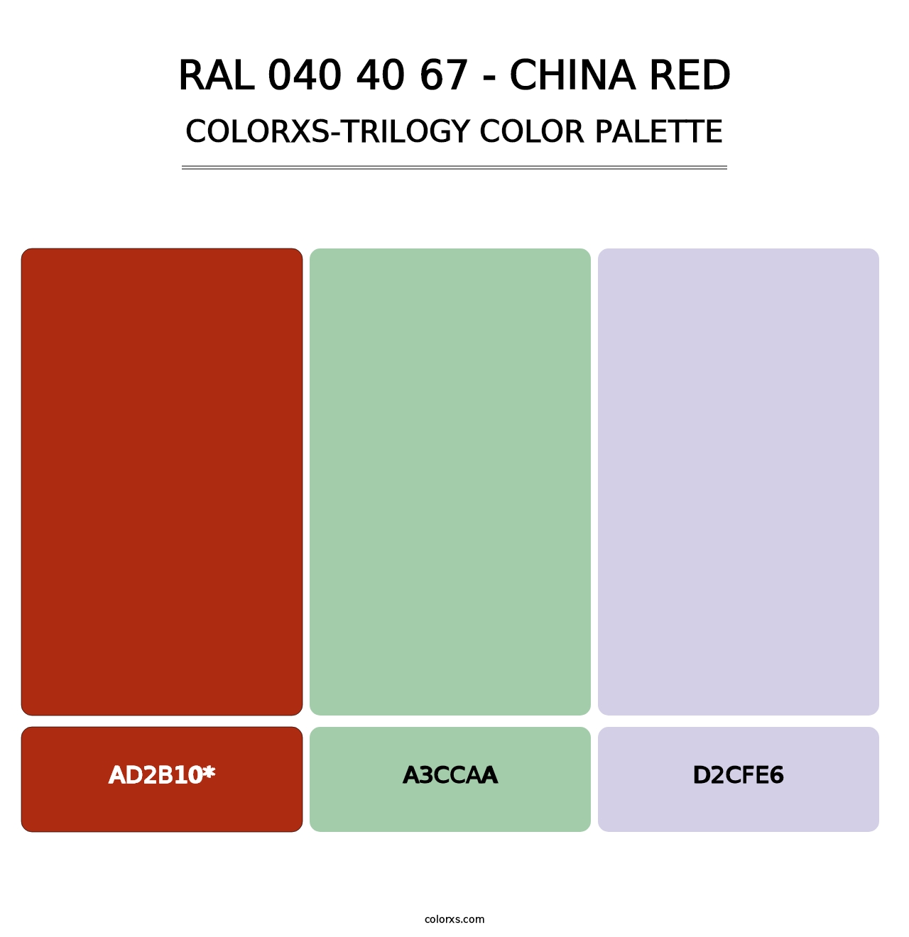 RAL 040 40 67 - China Red - Colorxs Trilogy Palette