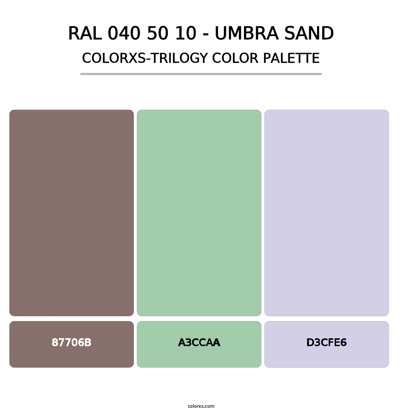 RAL 040 50 10 - Umbra Sand - Colorxs Trilogy Palette