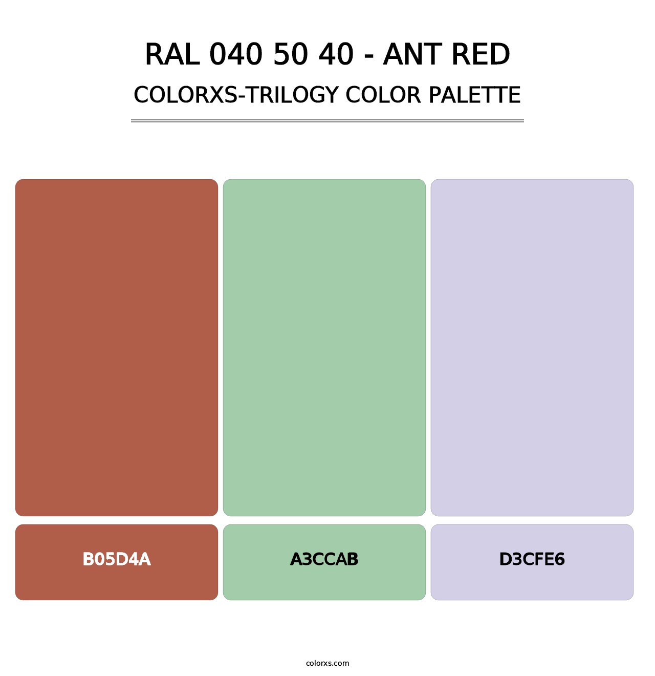 RAL 040 50 40 - Ant Red - Colorxs Trilogy Palette