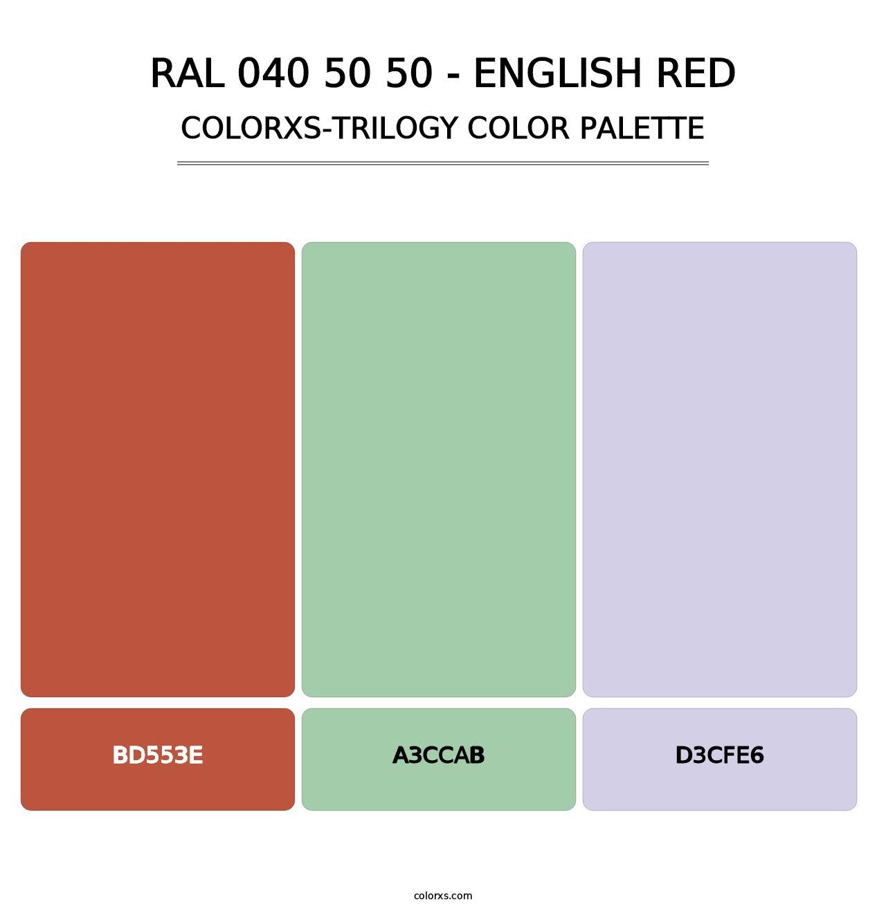 RAL 040 50 50 - English Red - Colorxs Trilogy Palette