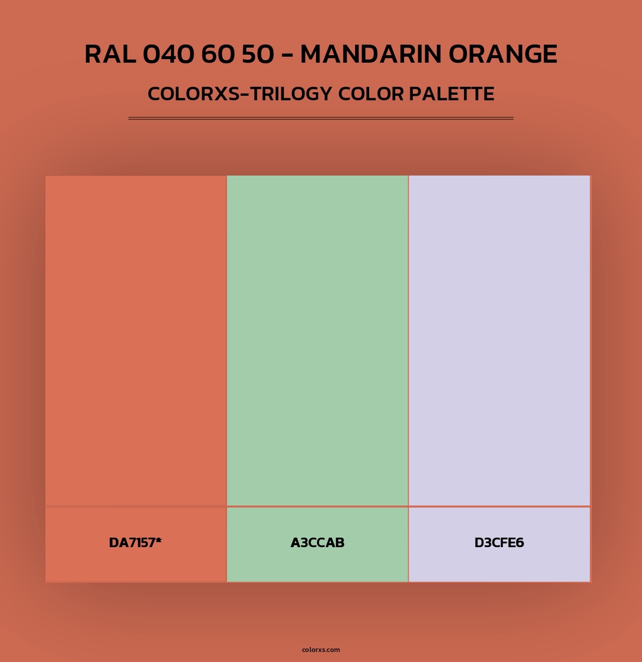 RAL 040 60 50 - Mandarin Orange - Colorxs Trilogy Palette
