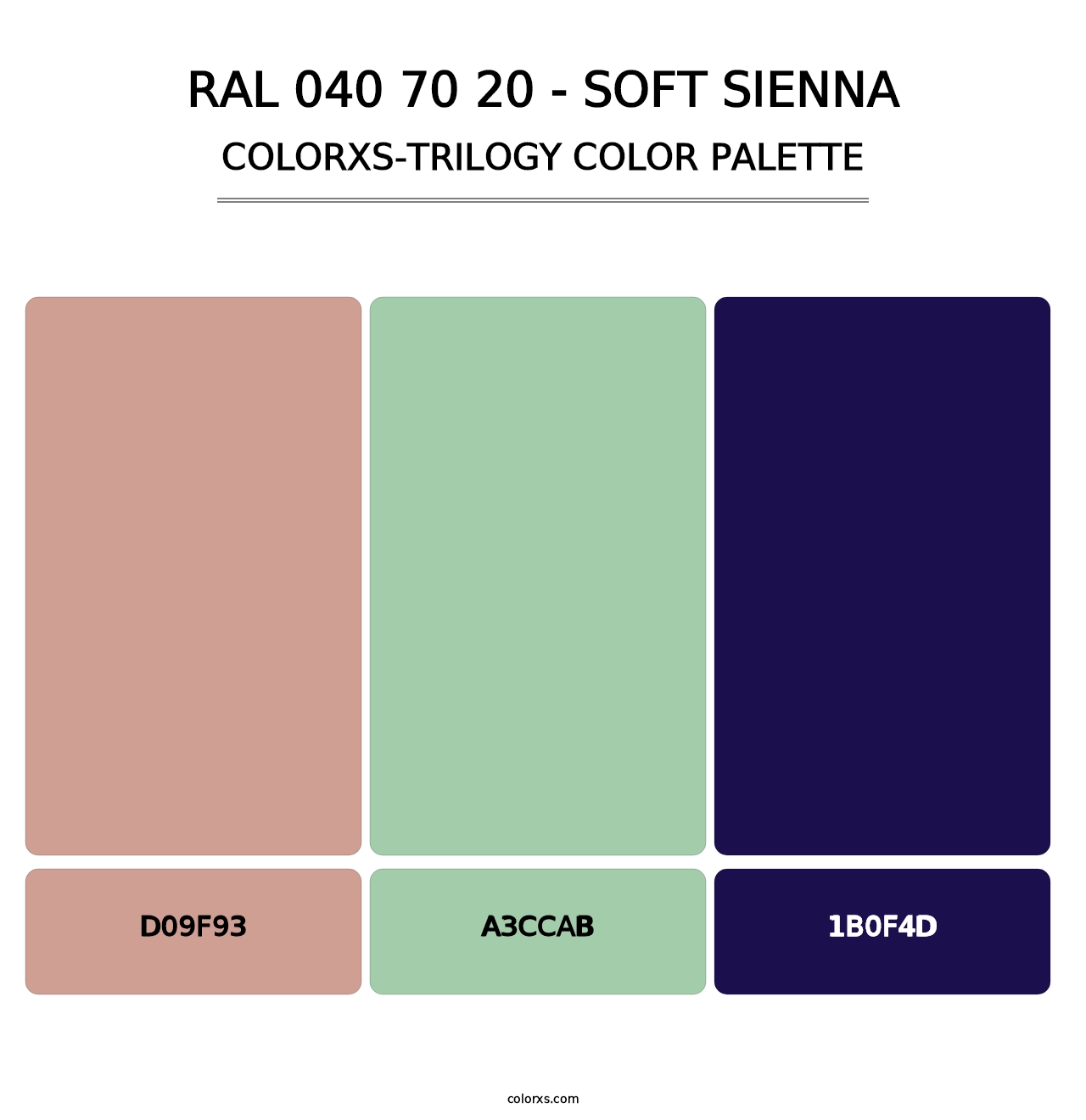 RAL 040 70 20 - Soft Sienna - Colorxs Trilogy Palette