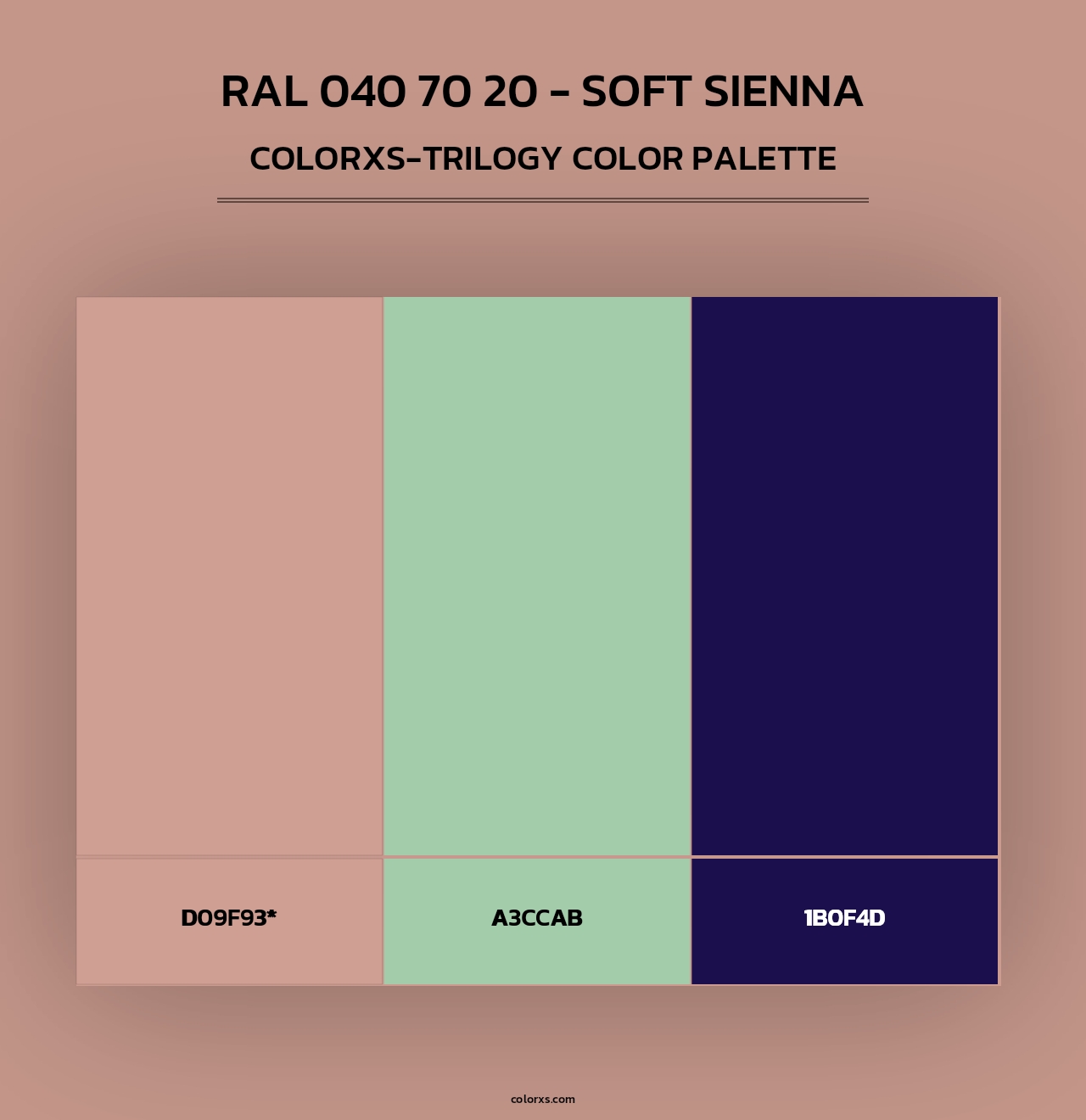 RAL 040 70 20 - Soft Sienna - Colorxs Trilogy Palette