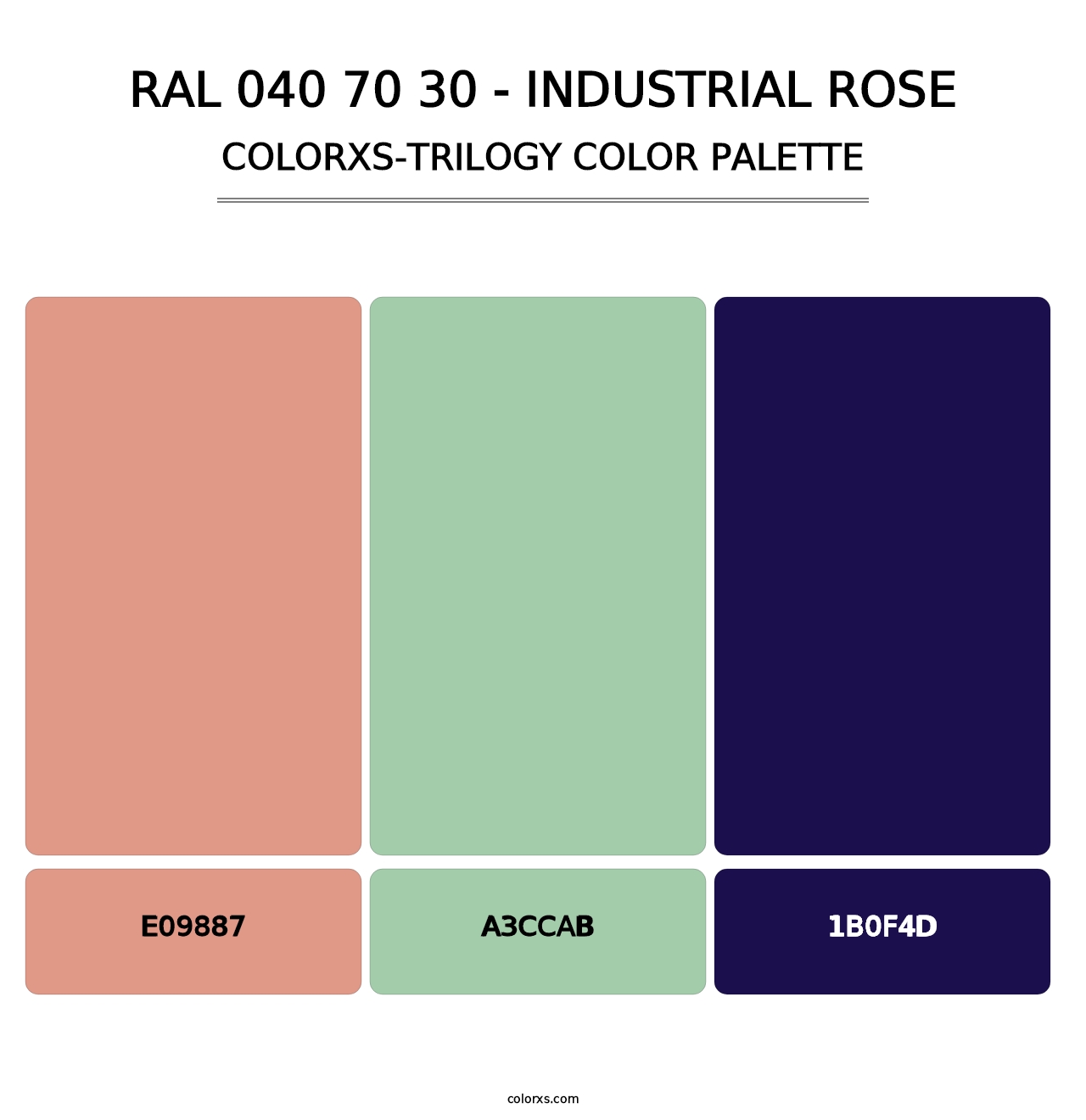 RAL 040 70 30 - Industrial Rose - Colorxs Trilogy Palette