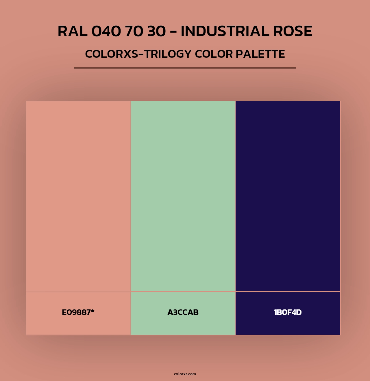 RAL 040 70 30 - Industrial Rose - Colorxs Trilogy Palette