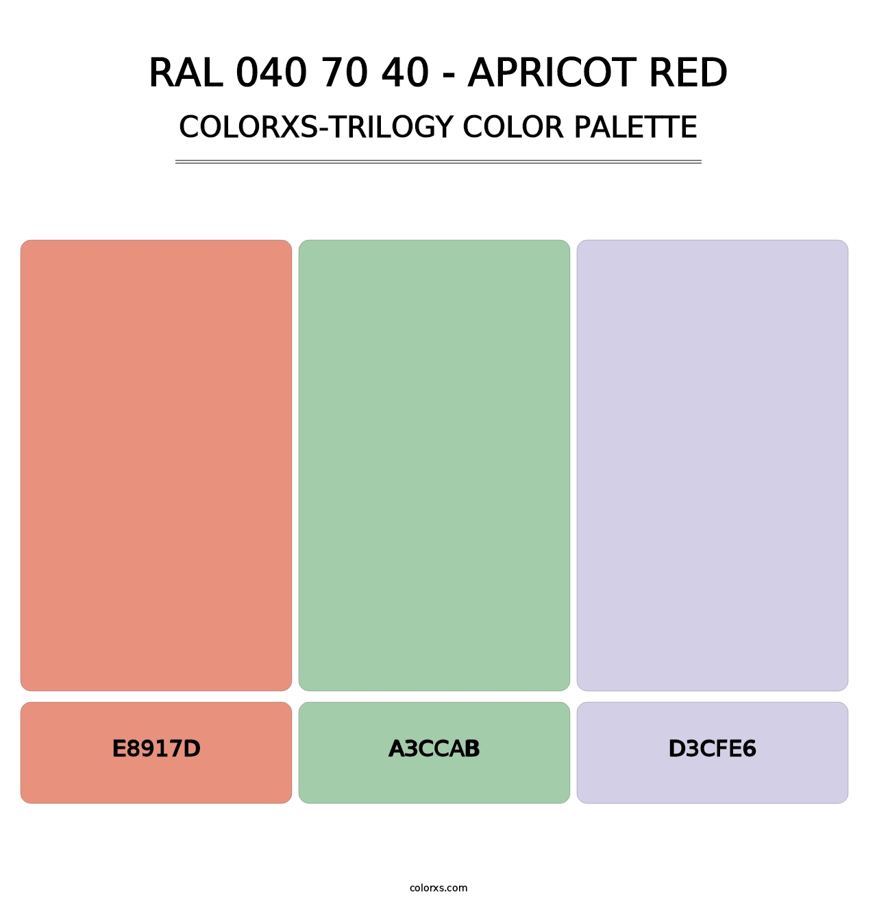RAL 040 70 40 - Apricot Red - Colorxs Trilogy Palette