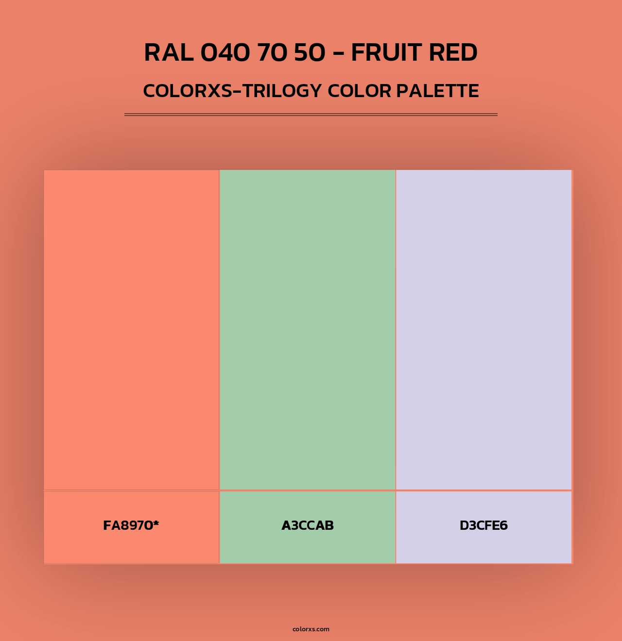 RAL 040 70 50 - Fruit Red - Colorxs Trilogy Palette
