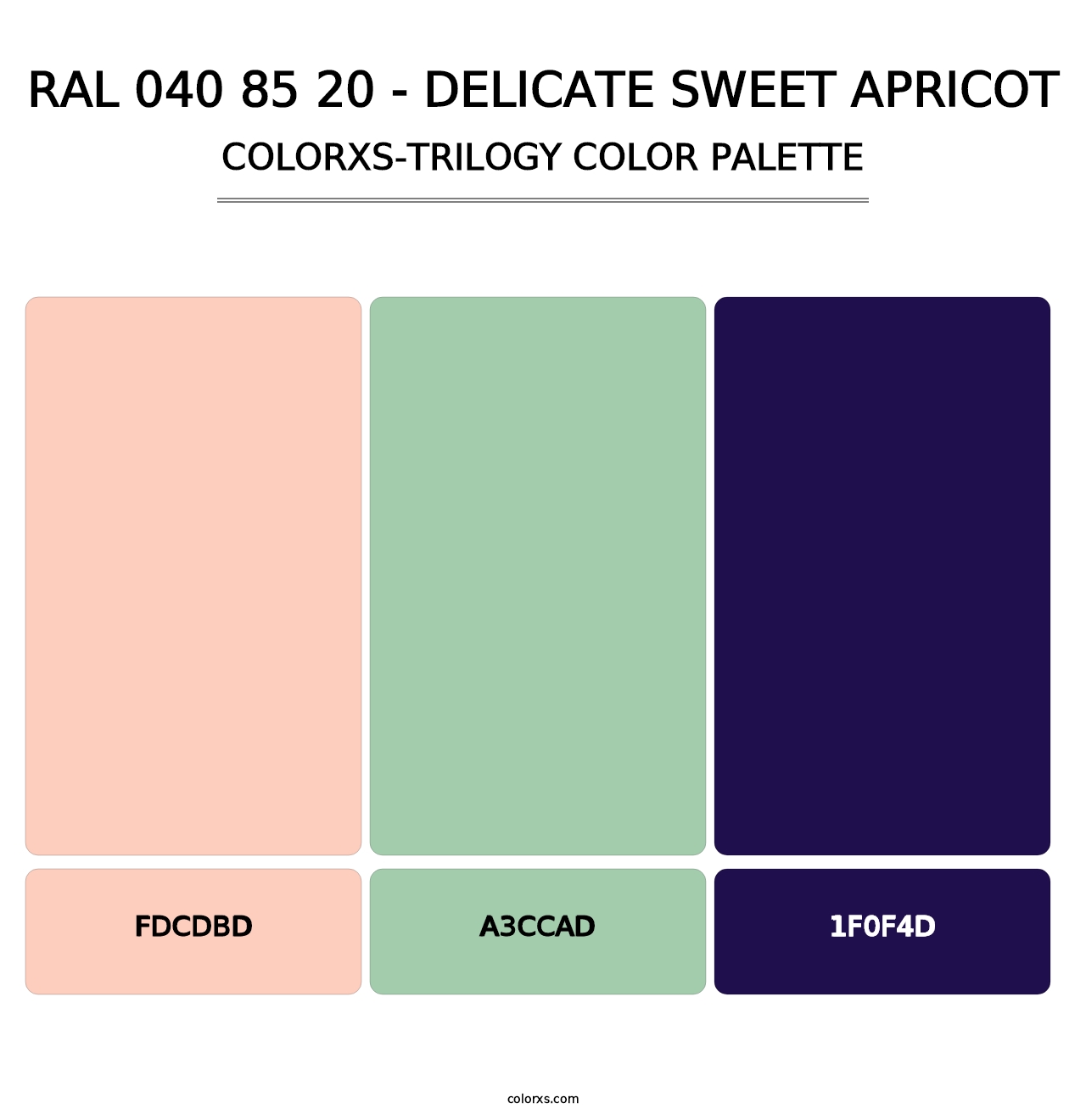 RAL 040 85 20 - Delicate Sweet Apricot - Colorxs Trilogy Palette