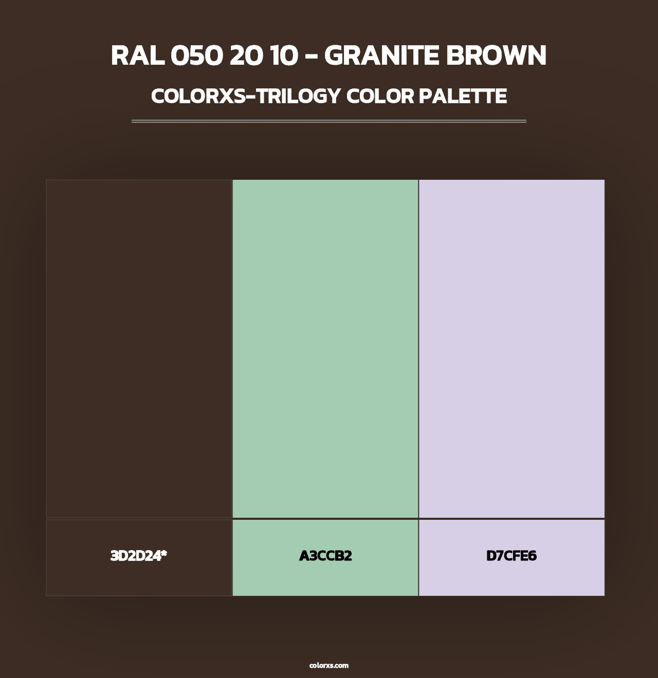 RAL 050 20 10 - Granite Brown - Colorxs Trilogy Palette