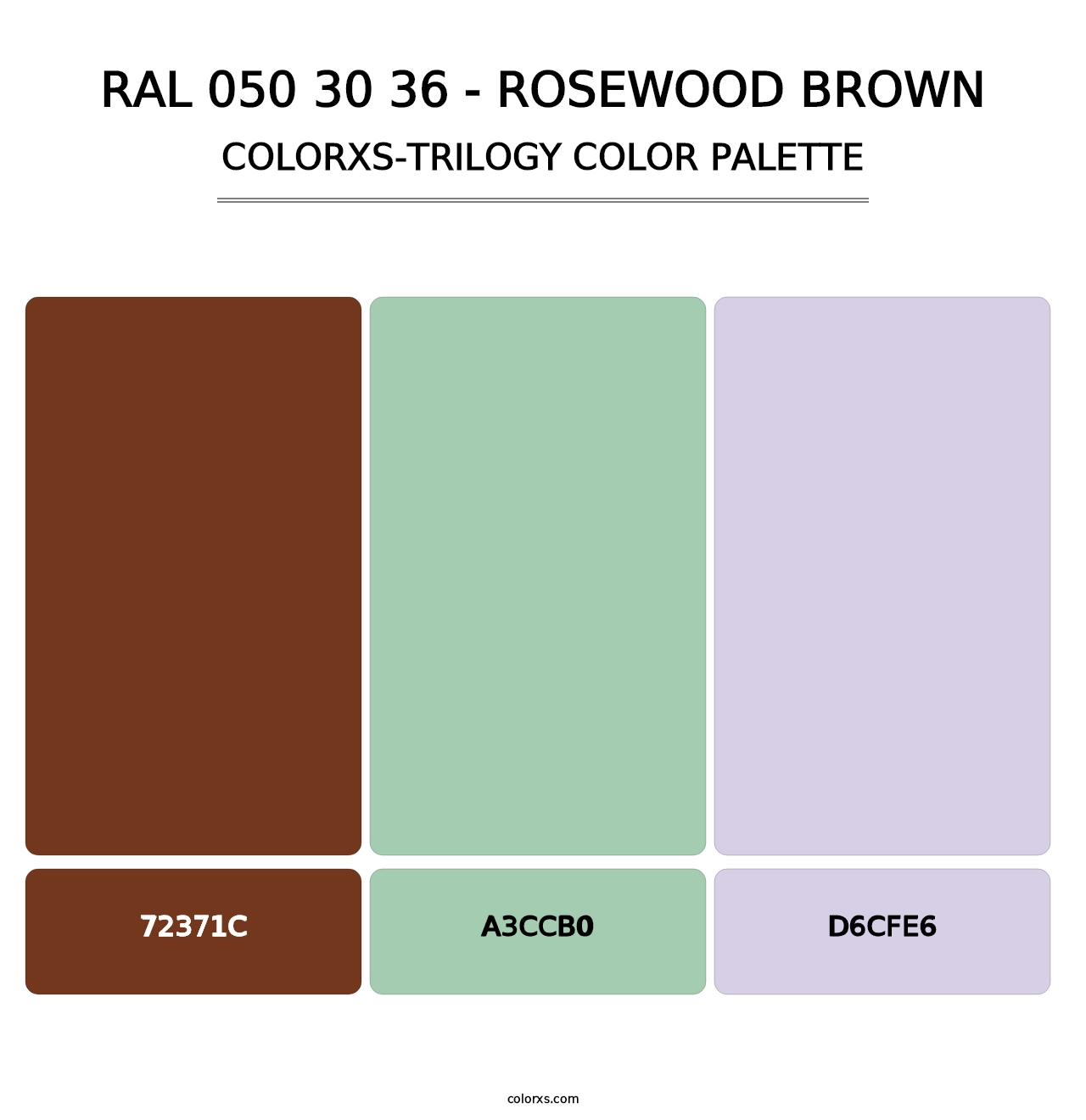 RAL 050 30 36 - Rosewood Brown - Colorxs Trilogy Palette