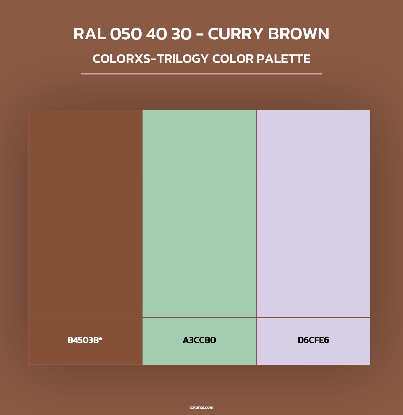 RAL 050 40 30 - Curry Brown - Colorxs Trilogy Palette